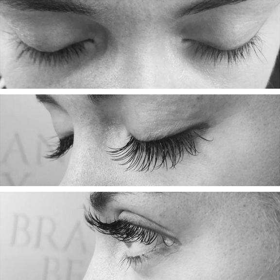 Before and after Eyelash Extensions from Brazilian Beauty Ashgrove