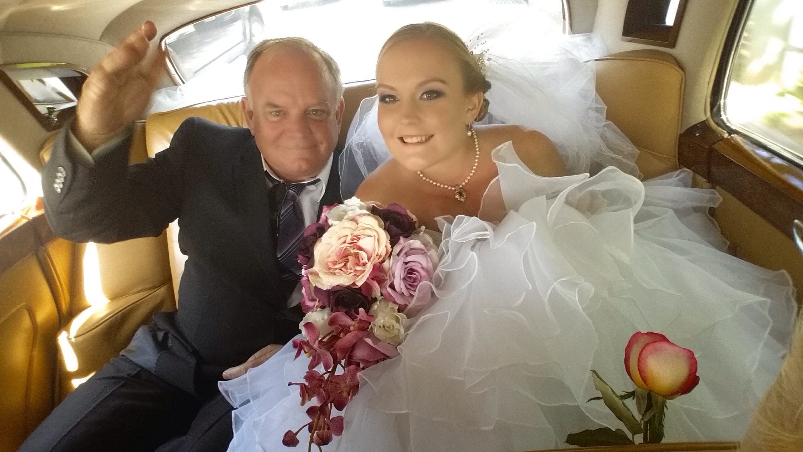 Glowing Bride Krystyna and her Dad!